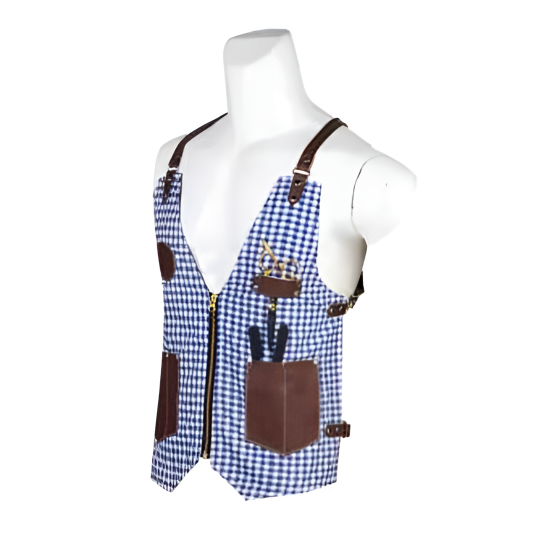 Premium Quality Stylist Vest With Leather Pockets