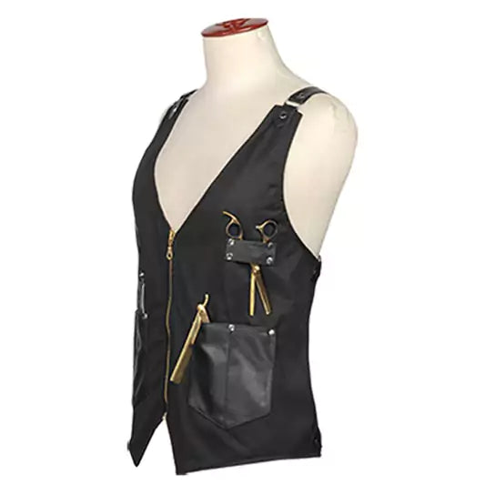 Professional Womens Barber Vest Black