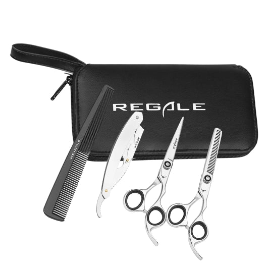 Regale Students Mirror Finish Haircutting Texturizing Razor & Comb Kit