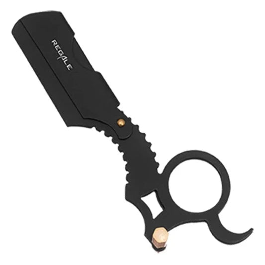 Matte Black Finger Insert Replaceable Blade Razor | Regale Barber Supply