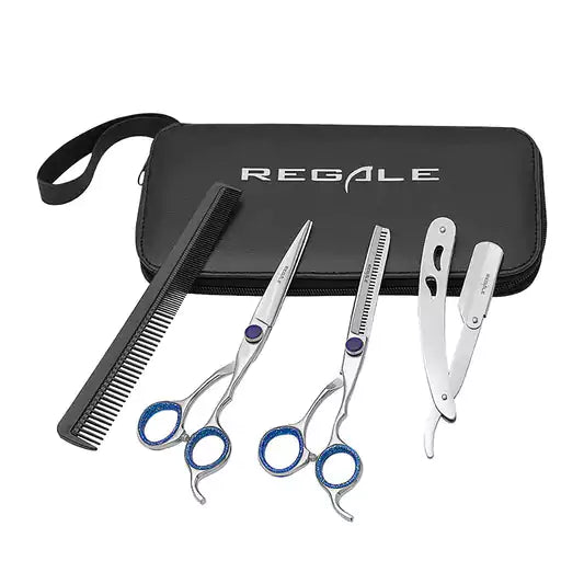 Regale Students Mirror Finish Haircutting Texturizing Razor & Comb Kit