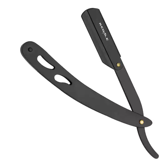 black mattee single blade barber razor