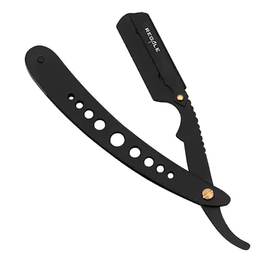 REGALE Matte Black Straight Razor With Replaceable Blade – Regale ...