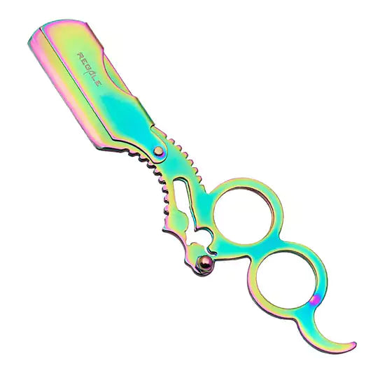 titanium multi rainbow finger insert replaceable blade razor 