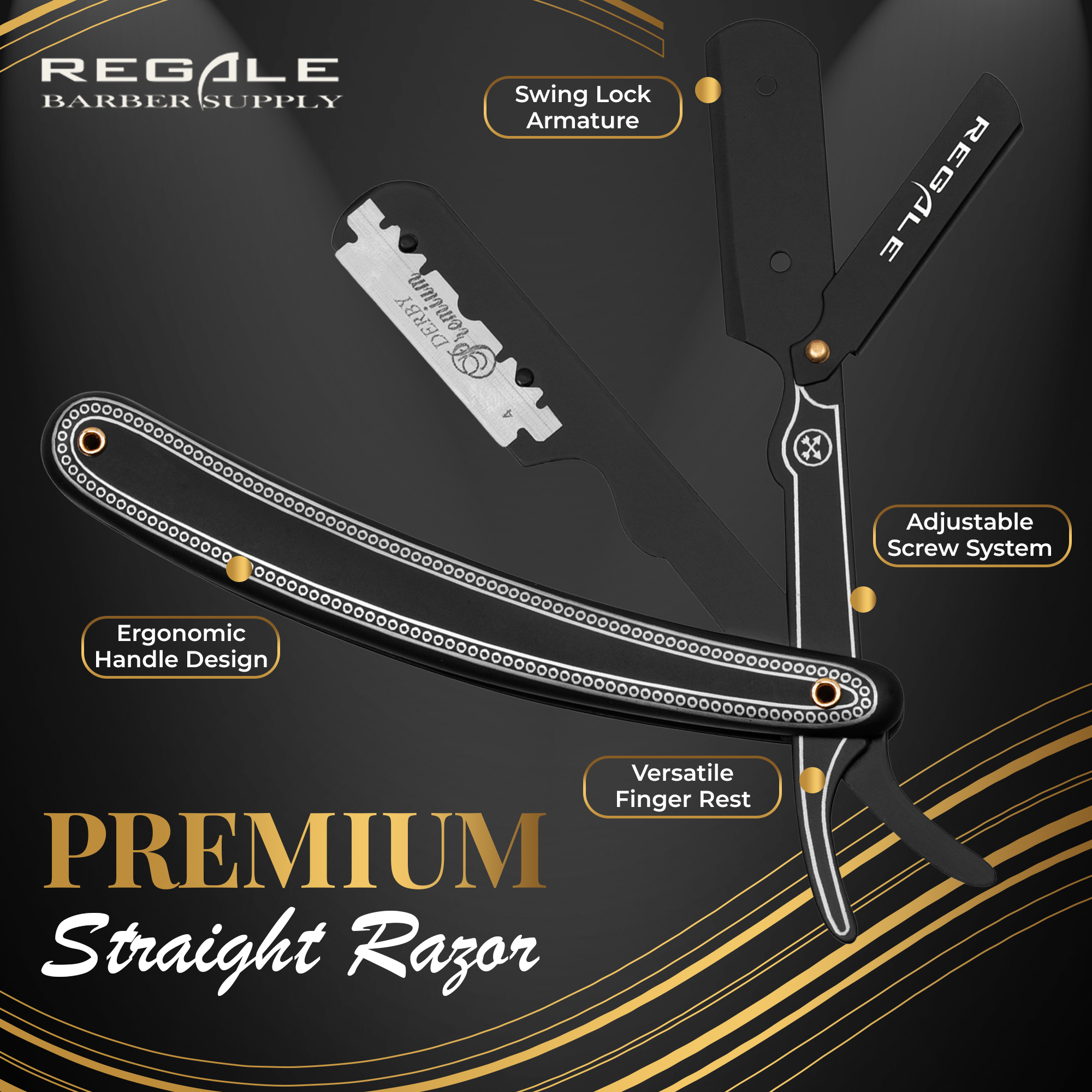 Regale Shavette Style Straight Razor With Replaceable Blades – Regale ...