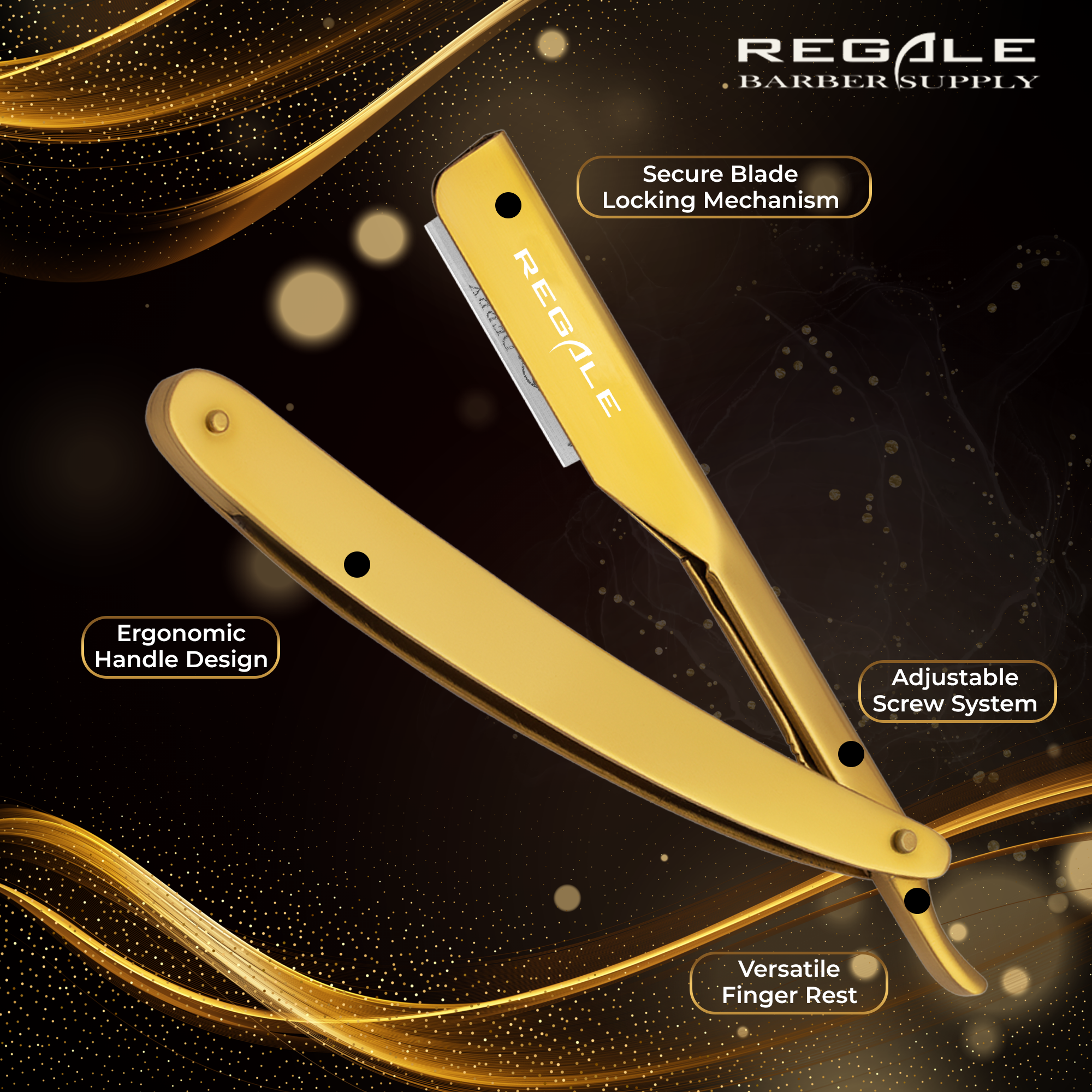 Regale Gold Razor For Professional Barbering – Regale Barber Supply
