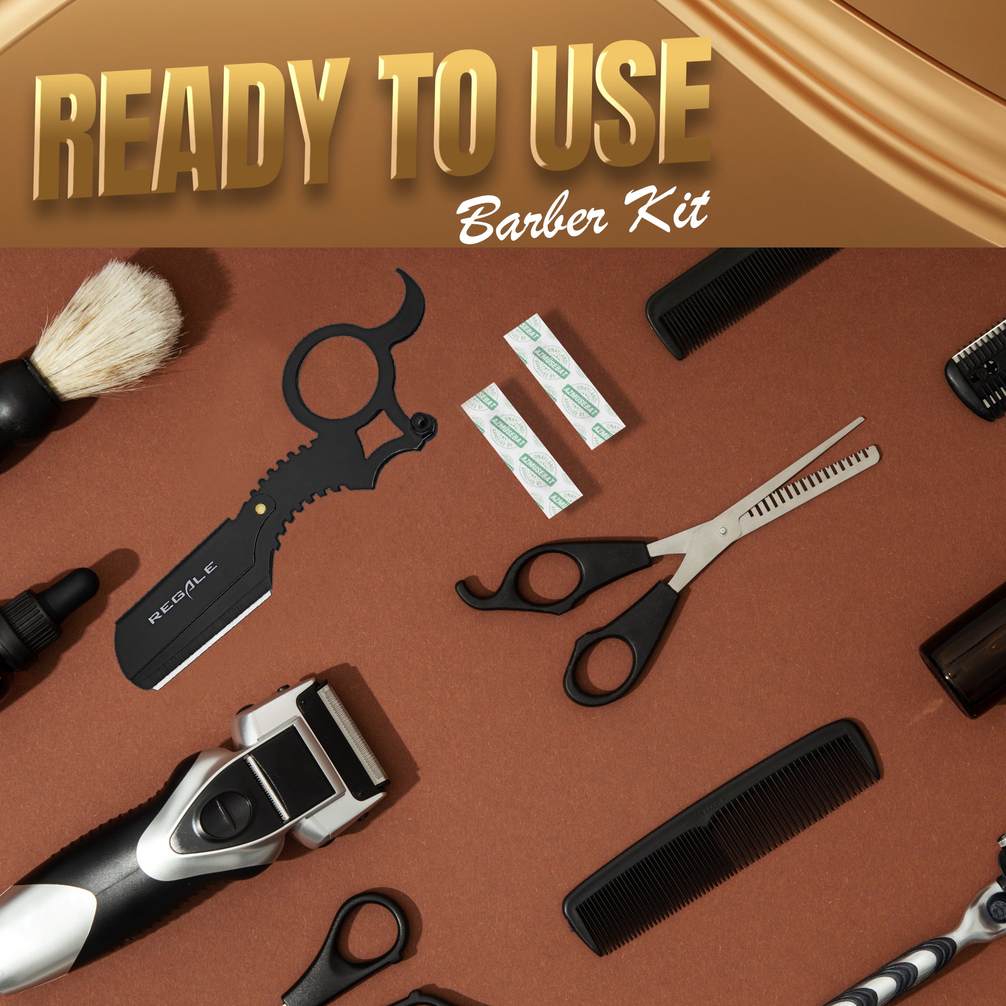 Fraas Finger Razor Regale Professional Finger Insert Straight Edge Razor | Matte Black ...