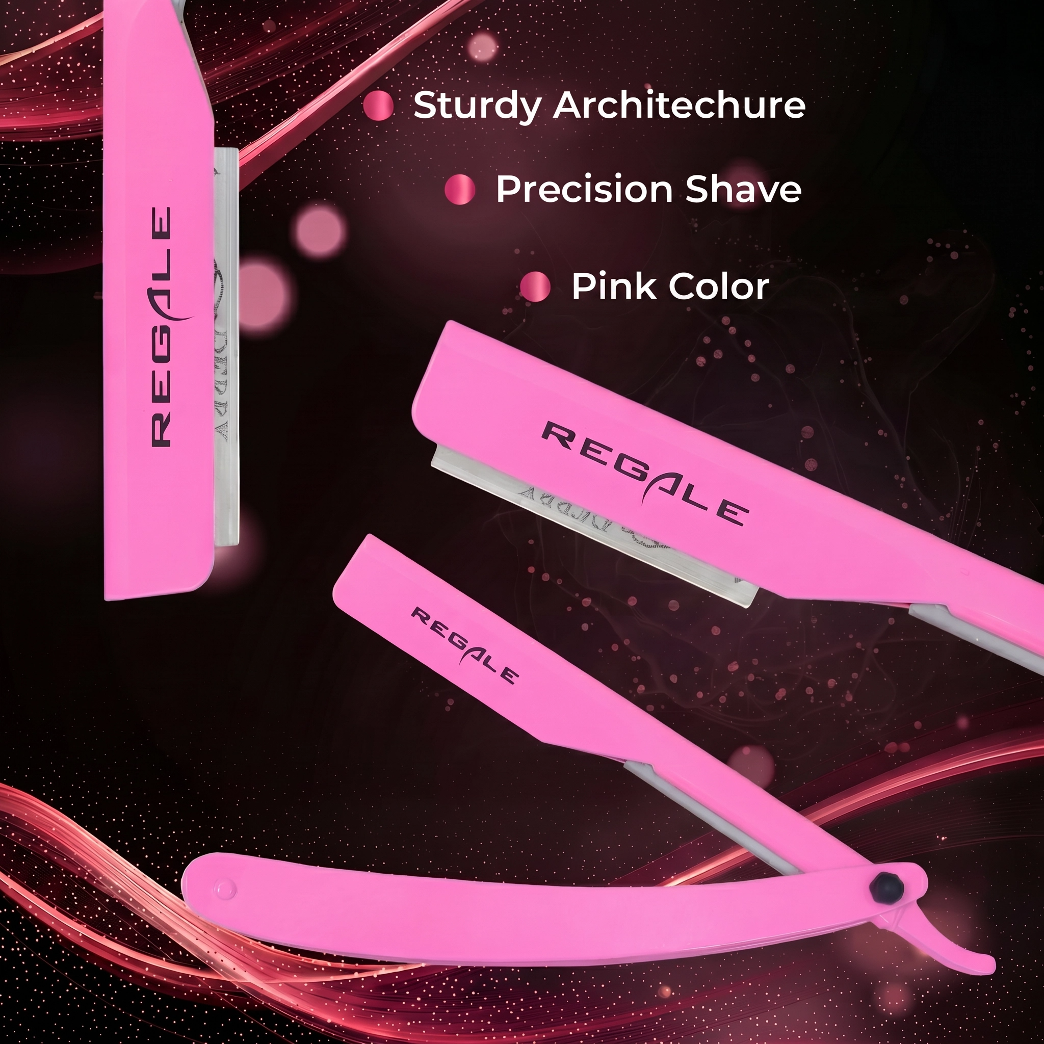 REGALE Professional Pink Straight Razor | Replaceable Blade Shavette ...
