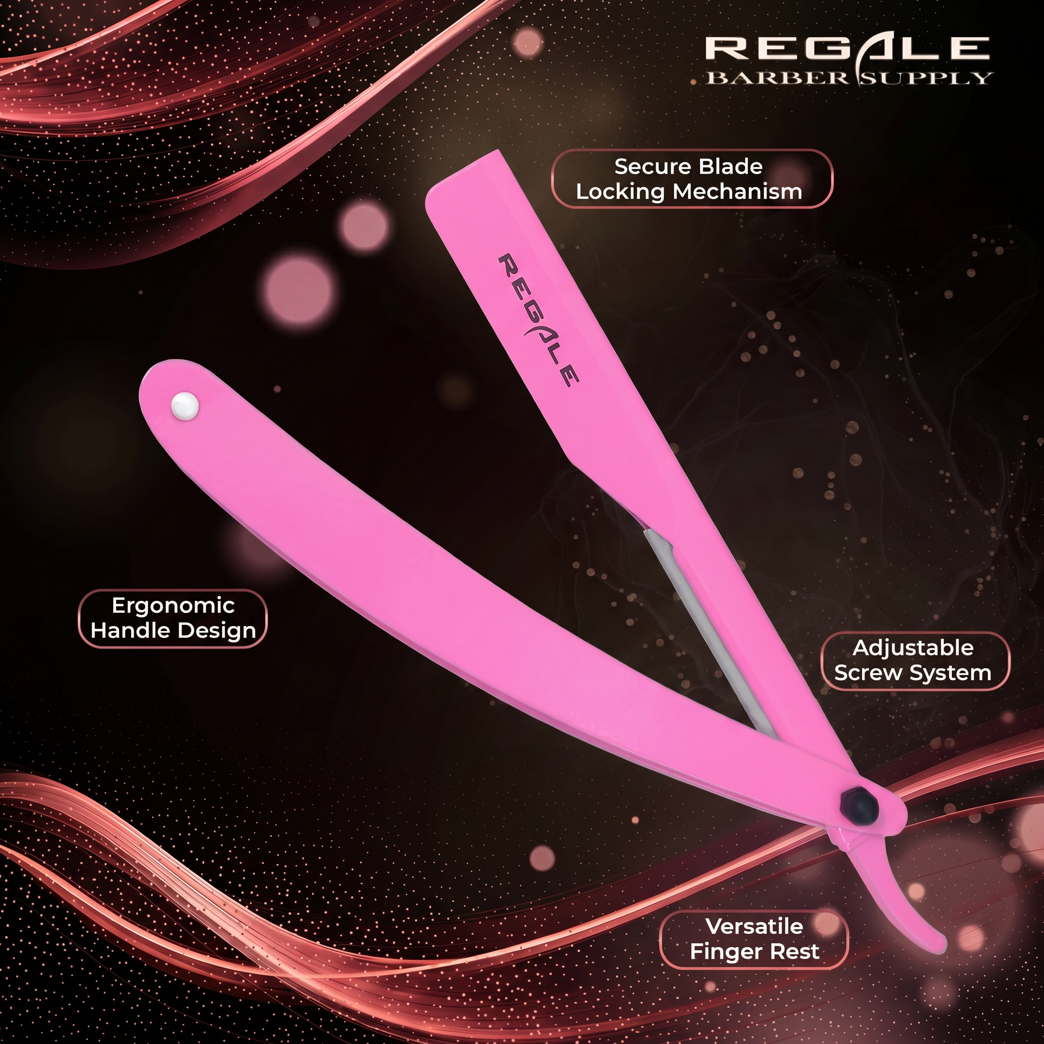 REGALE Professional Pink Straight Razor | Replaceable Blade Shavette ...
