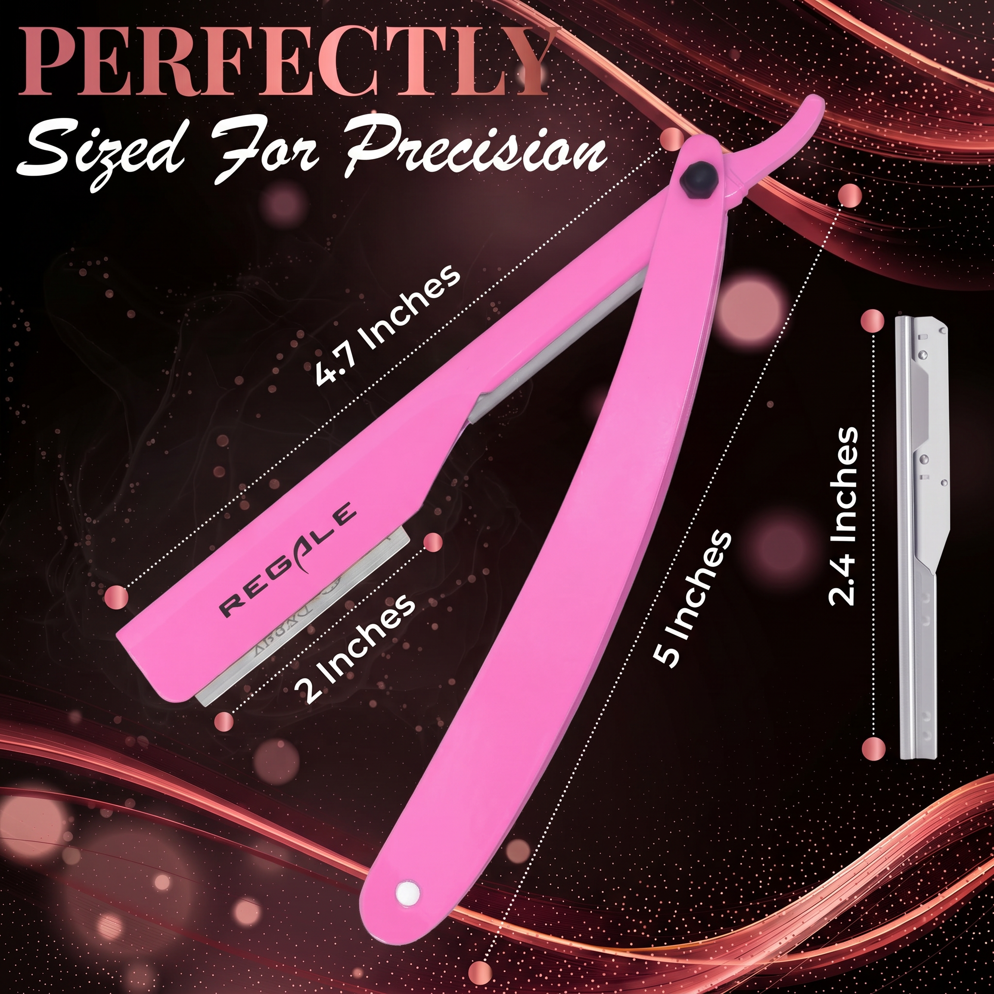REGALE Professional Pink Straight Razor | Replaceable Blade Shavette ...