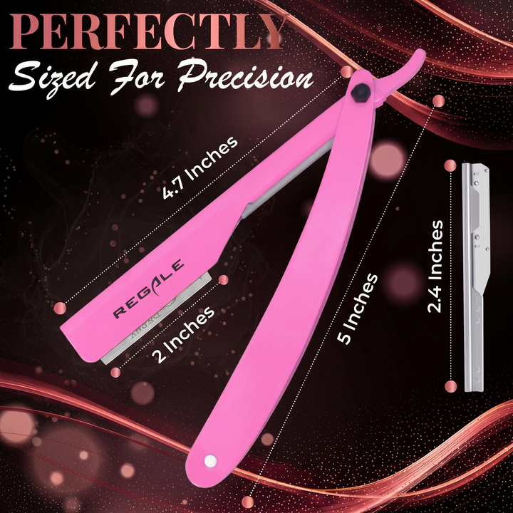 Cink Razo REGALE Professional Pink Straight Razor | Replaceable Blade Shavette ...