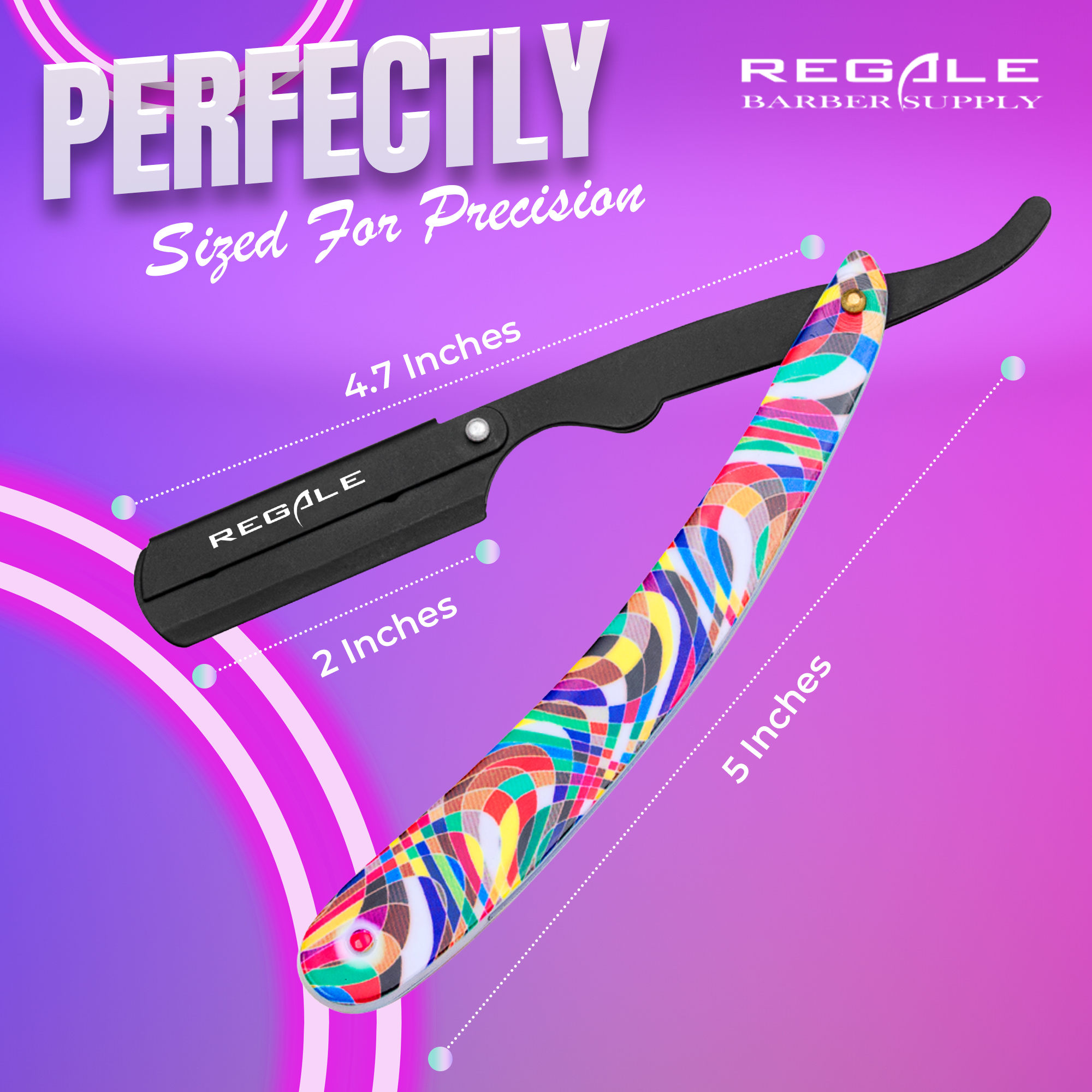 Steel Razor From Target Orange Box Vibrant Design multi colored abstract Straight Edge Razor – Regale ...