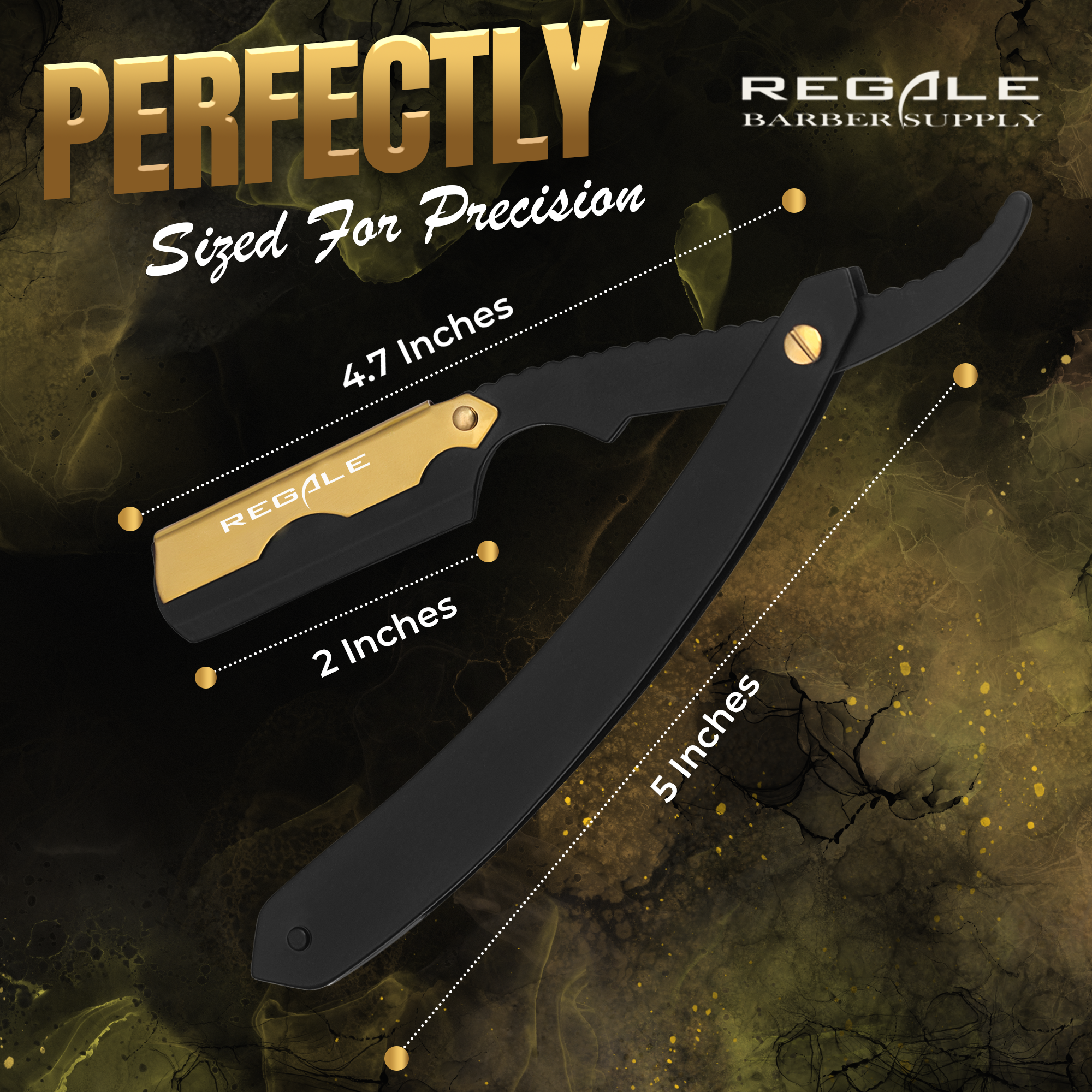 Gold Straight Razer Regale Professional Straight Razor - Black And Gold Edition – Regale ...