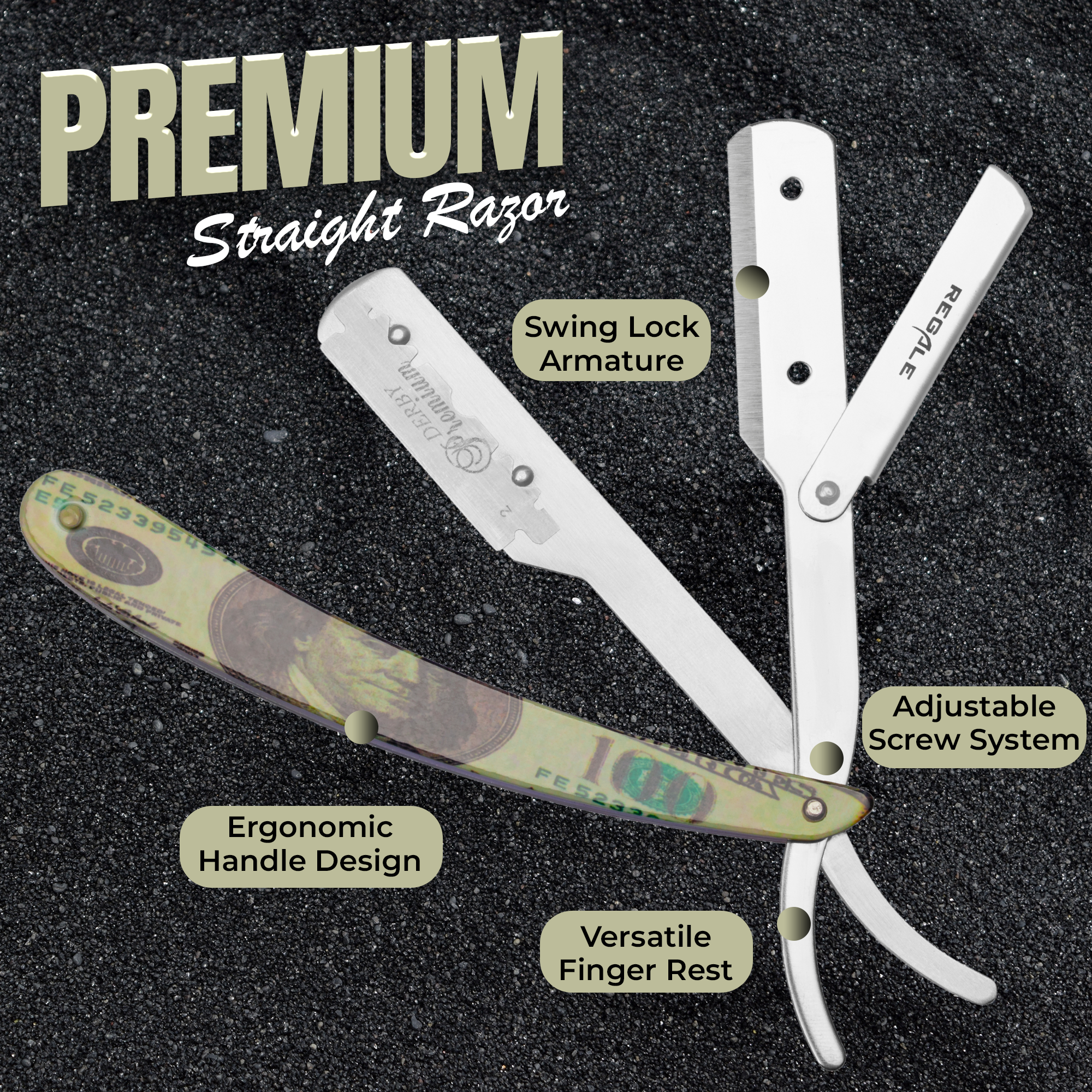 Dollar Stainless Steel Folding Barber Straight Razor – Regale Barber Supply